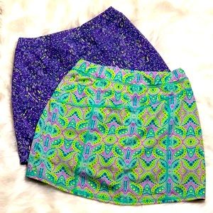 💦PAIR! LL Bean Lycra Skirt / Skort Tennis UV PROTECT Y 14